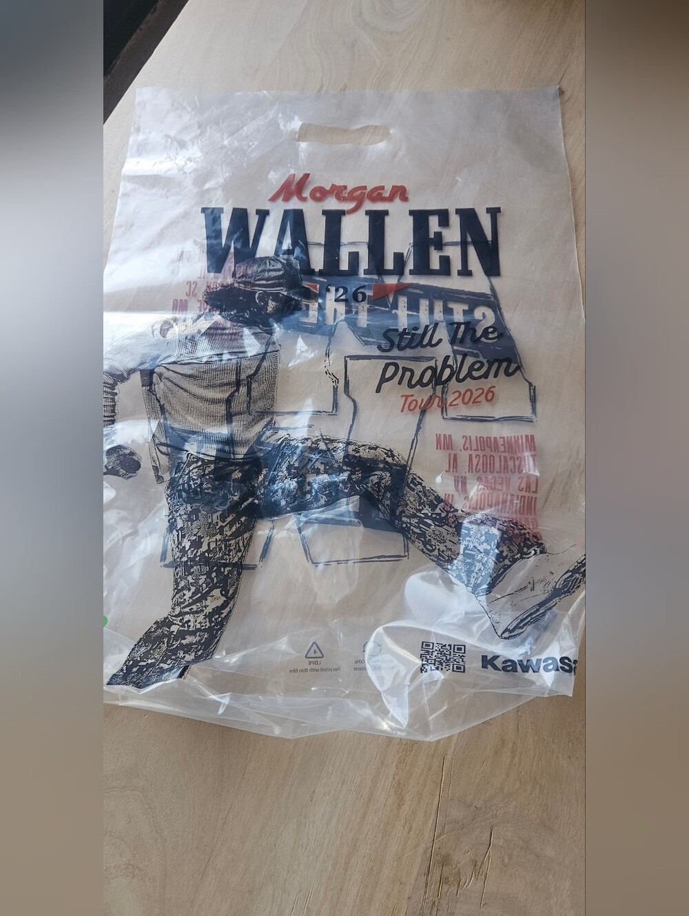 Morgan Wallen Graphic Tote Bag with Red & Black Logo